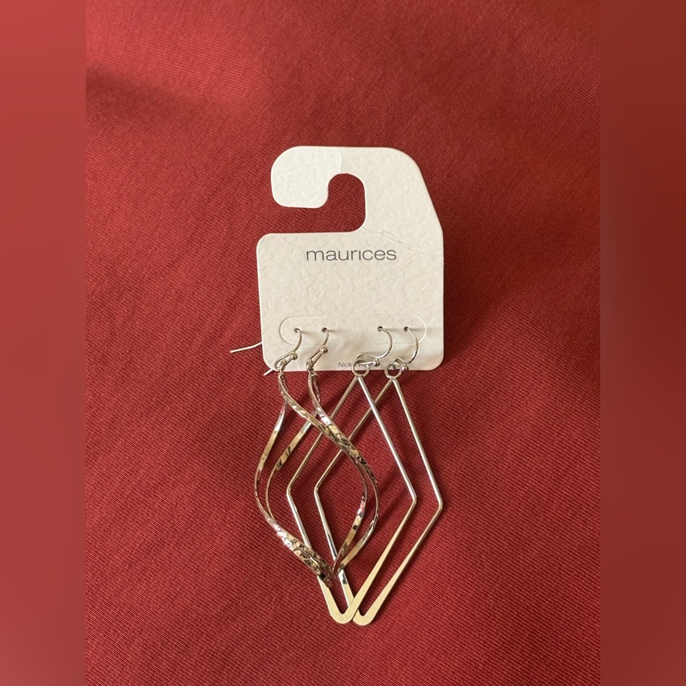 Maurices Twisted Silver Earrings Set